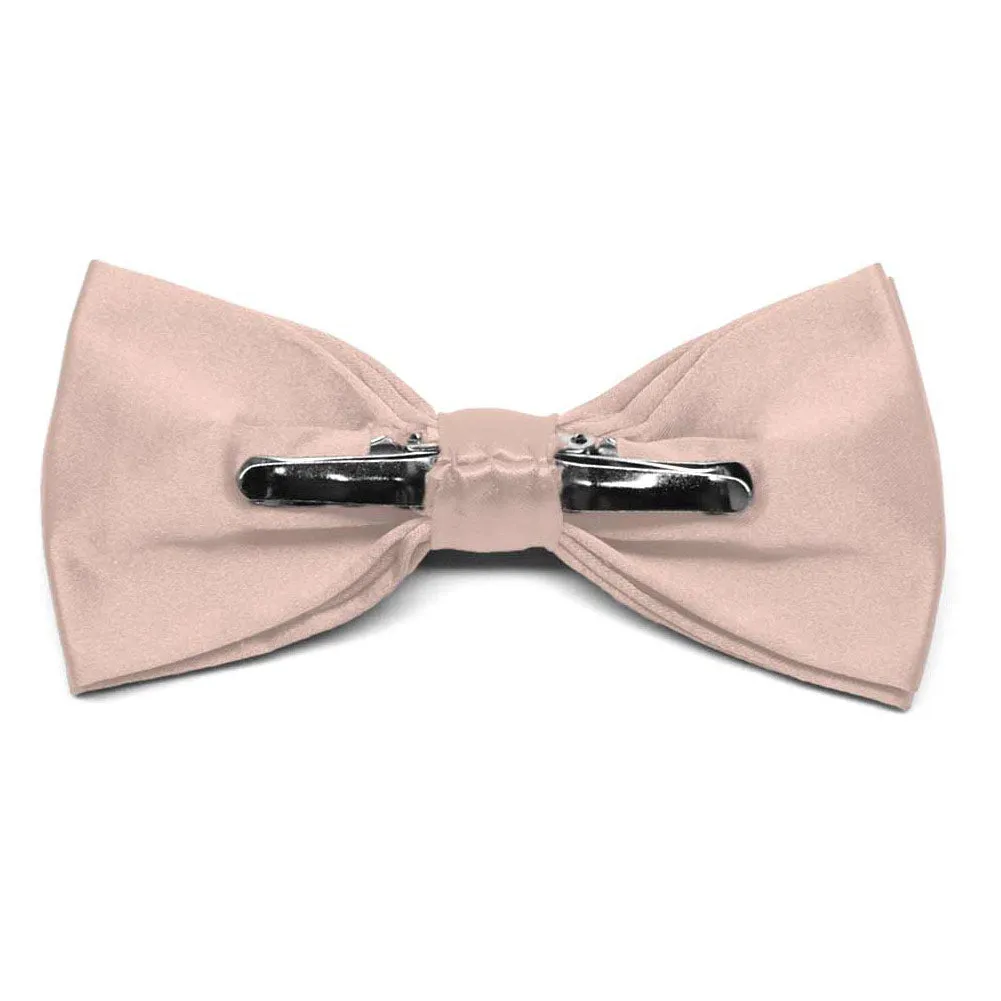 Blush Pink Clip-On Bow Tie sold by TieMart product image thumbnail 2