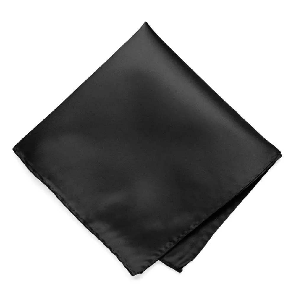 Black Premium Pocket Square sold by TieMart