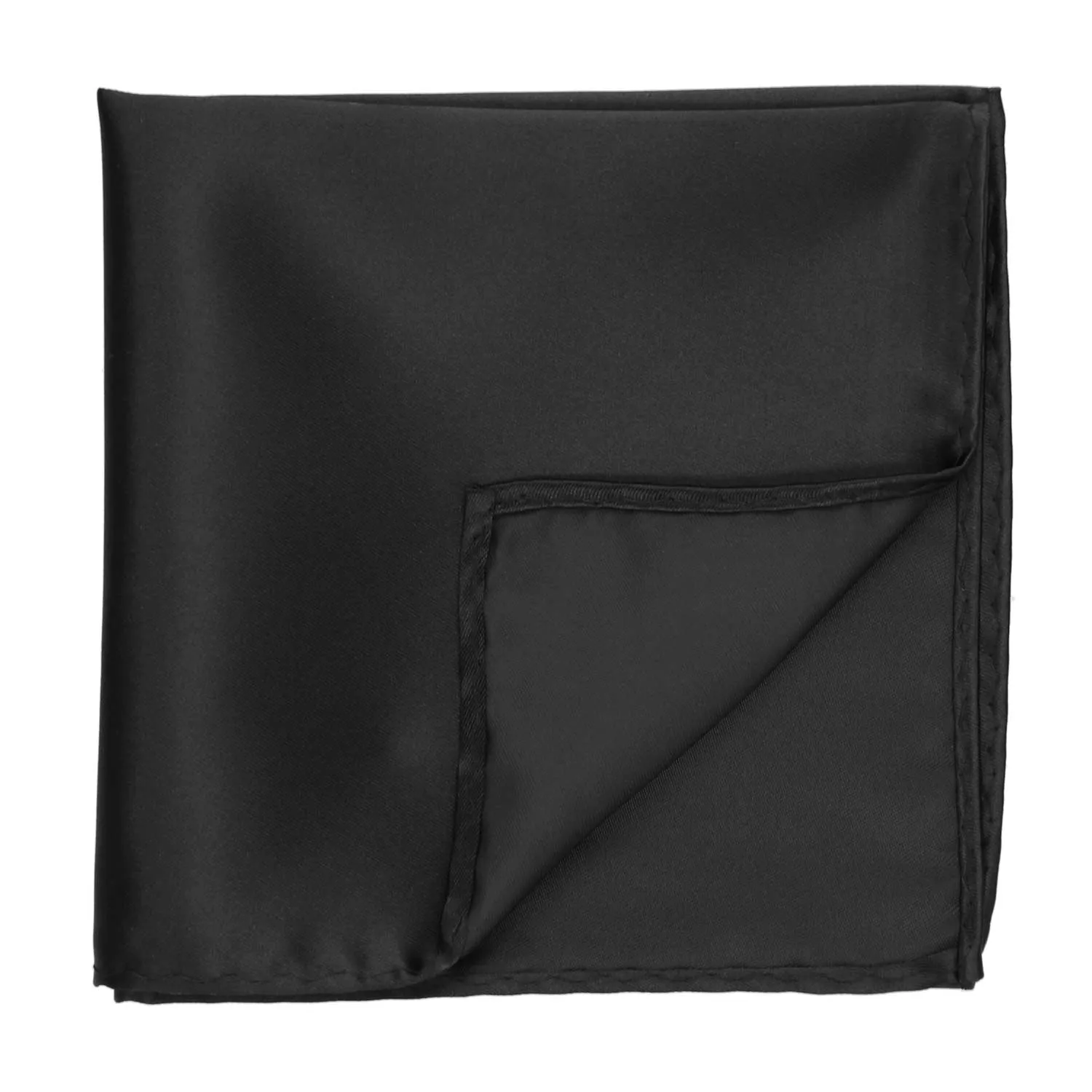 Black Premium Pocket Square sold by TieMart product image thumbnail 2