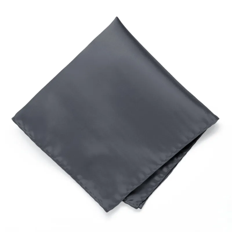 Pewter Premium Pocket Square sold by TieMart