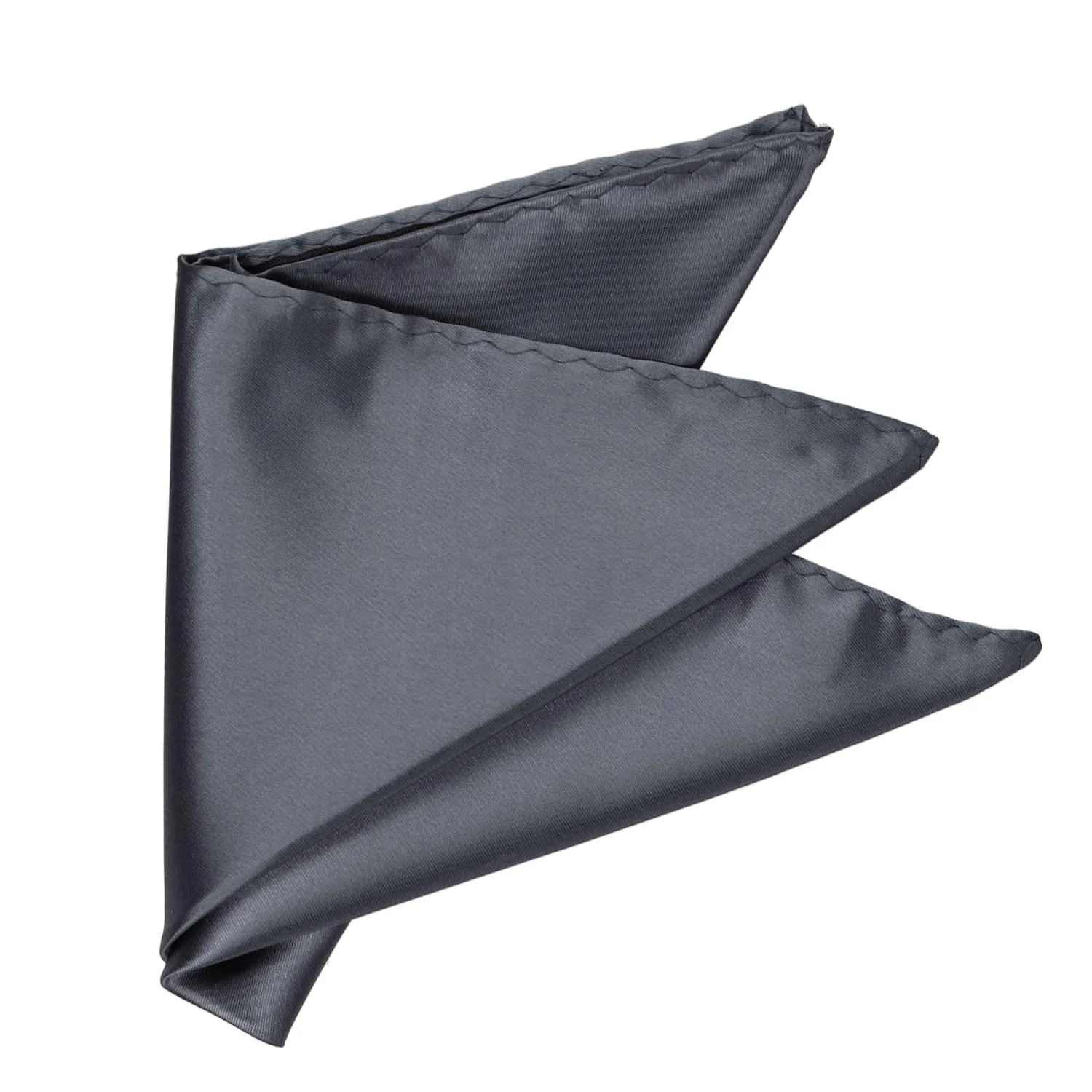 Pewter Premium Pocket Square sold by TieMart product image thumbnail 3