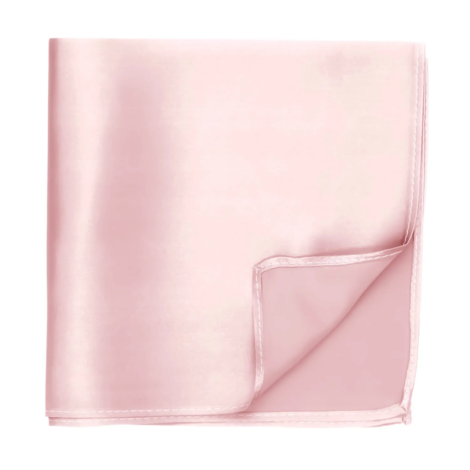 Pastel Pink Silk Pocket Square sold by TieMart product image thumbnail 2