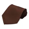 Brunette Brown Solid Color Necktie sold by TieMart