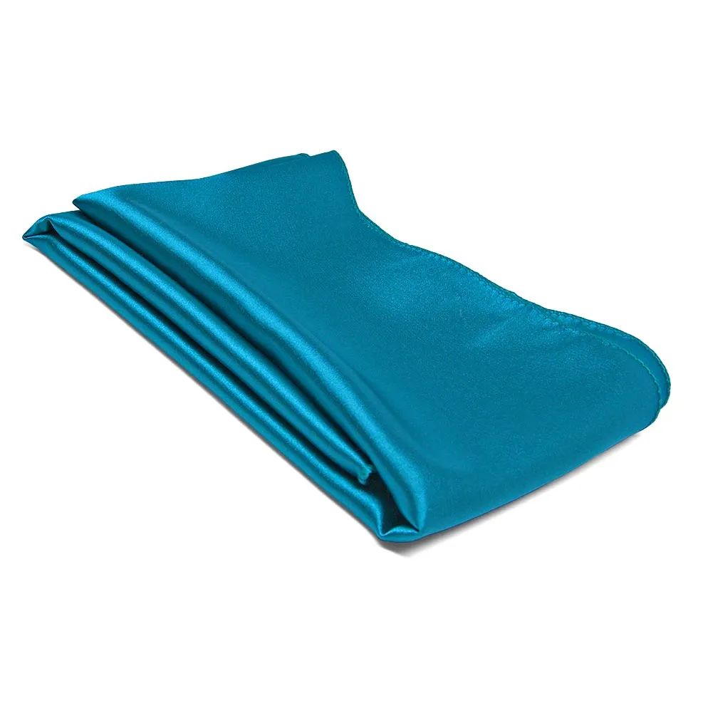 Caribbean Blue Solid Color Scarf sold by TieMart
