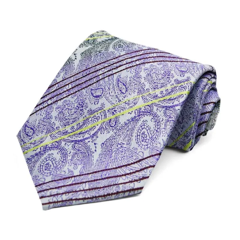 Light Purple Alden Paisley Necktie sold by TieMart