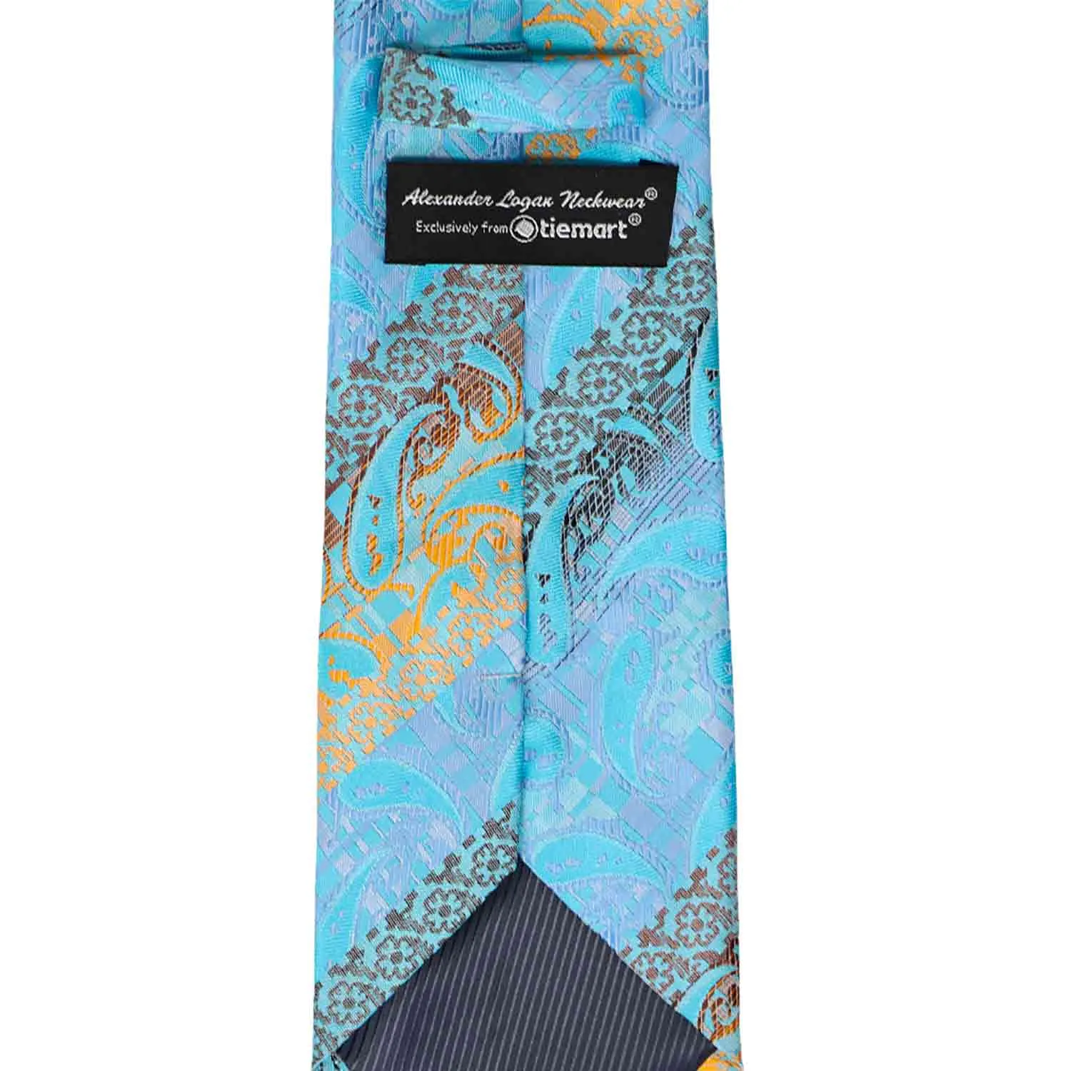 Blue Vernon Paisley Necktie sold by TieMart product image thumbnail 4