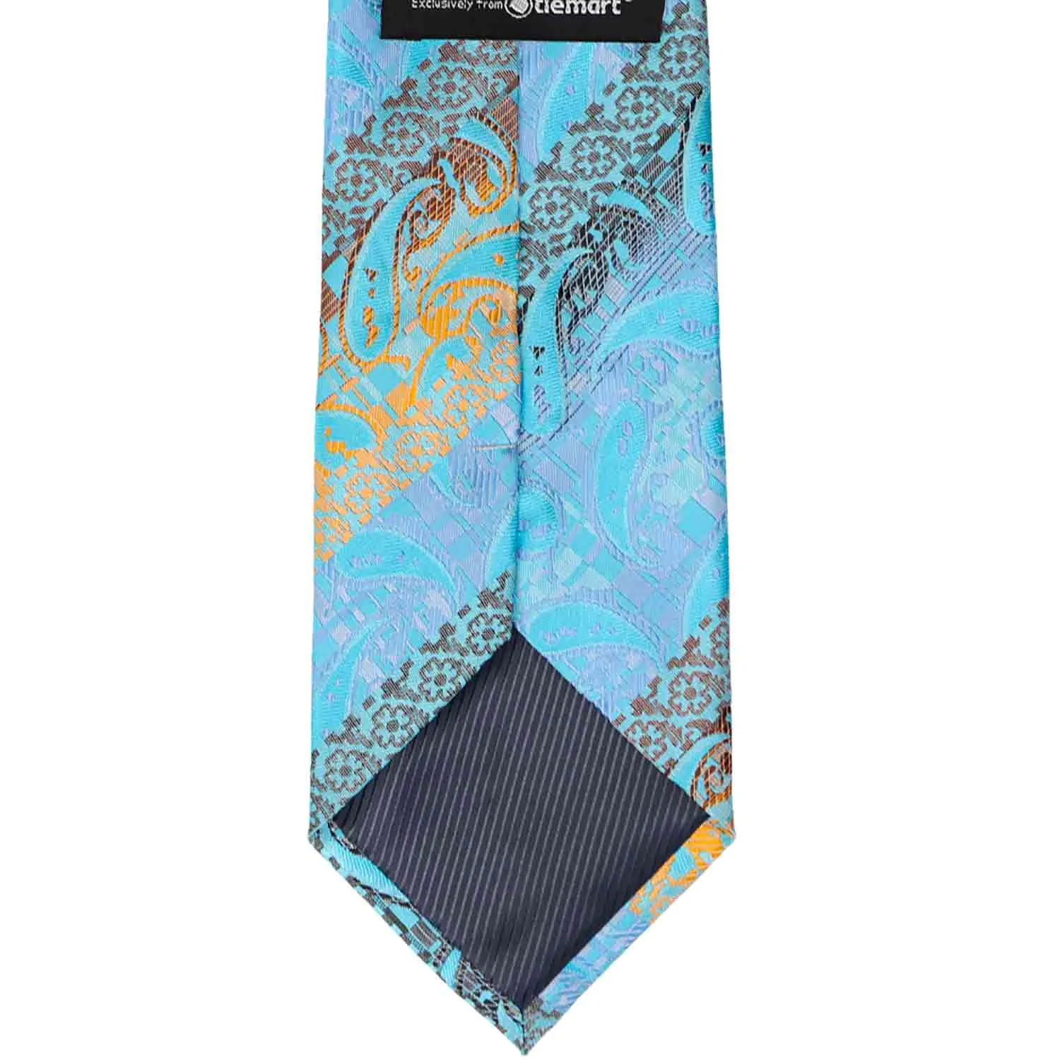 Blue Vernon Paisley Necktie sold by TieMart product image thumbnail 3