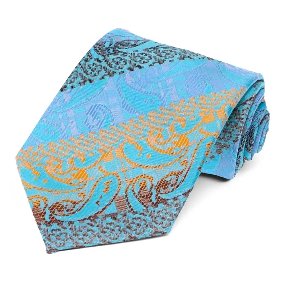 Blue Vernon Paisley Necktie sold by TieMart