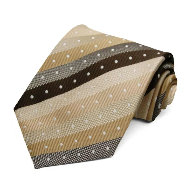 Brown Manchester Striped Necktie sold by TieMart