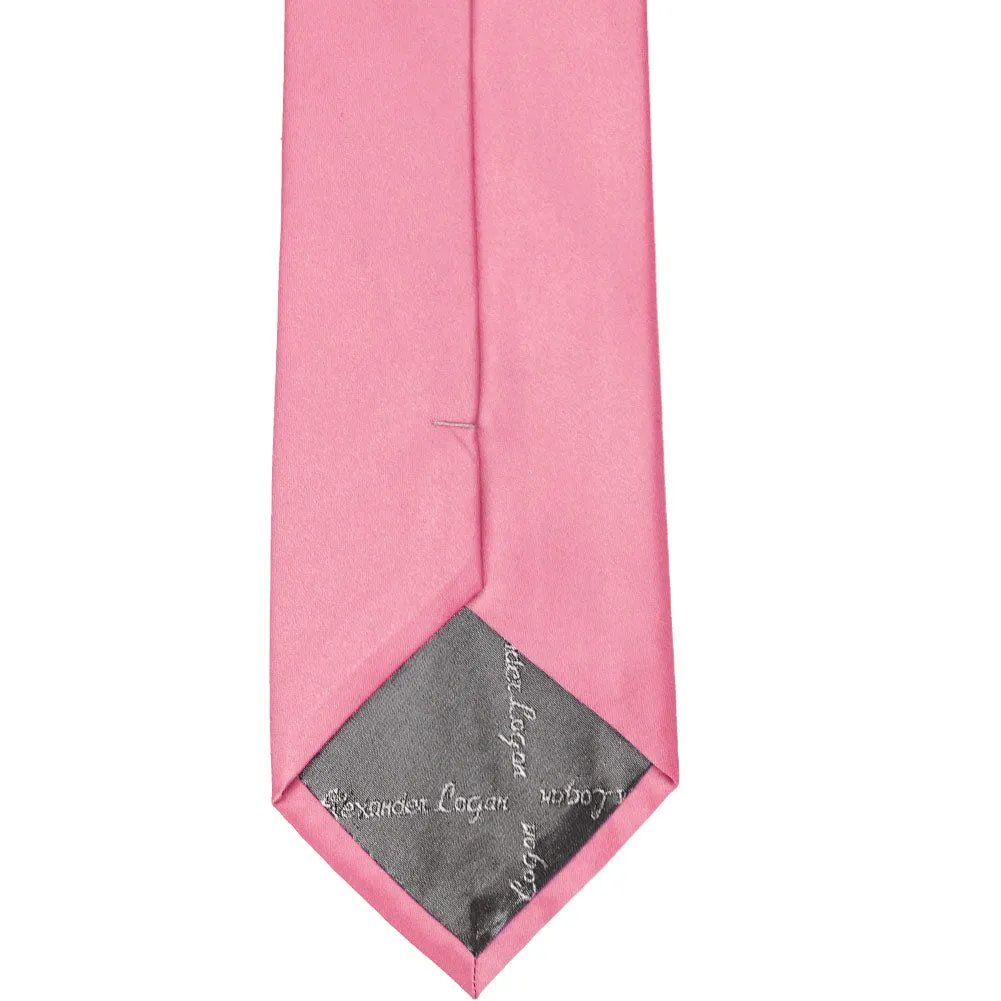 Bubblegum Pink Solid Color Necktie sold by TieMart product image thumbnail 4