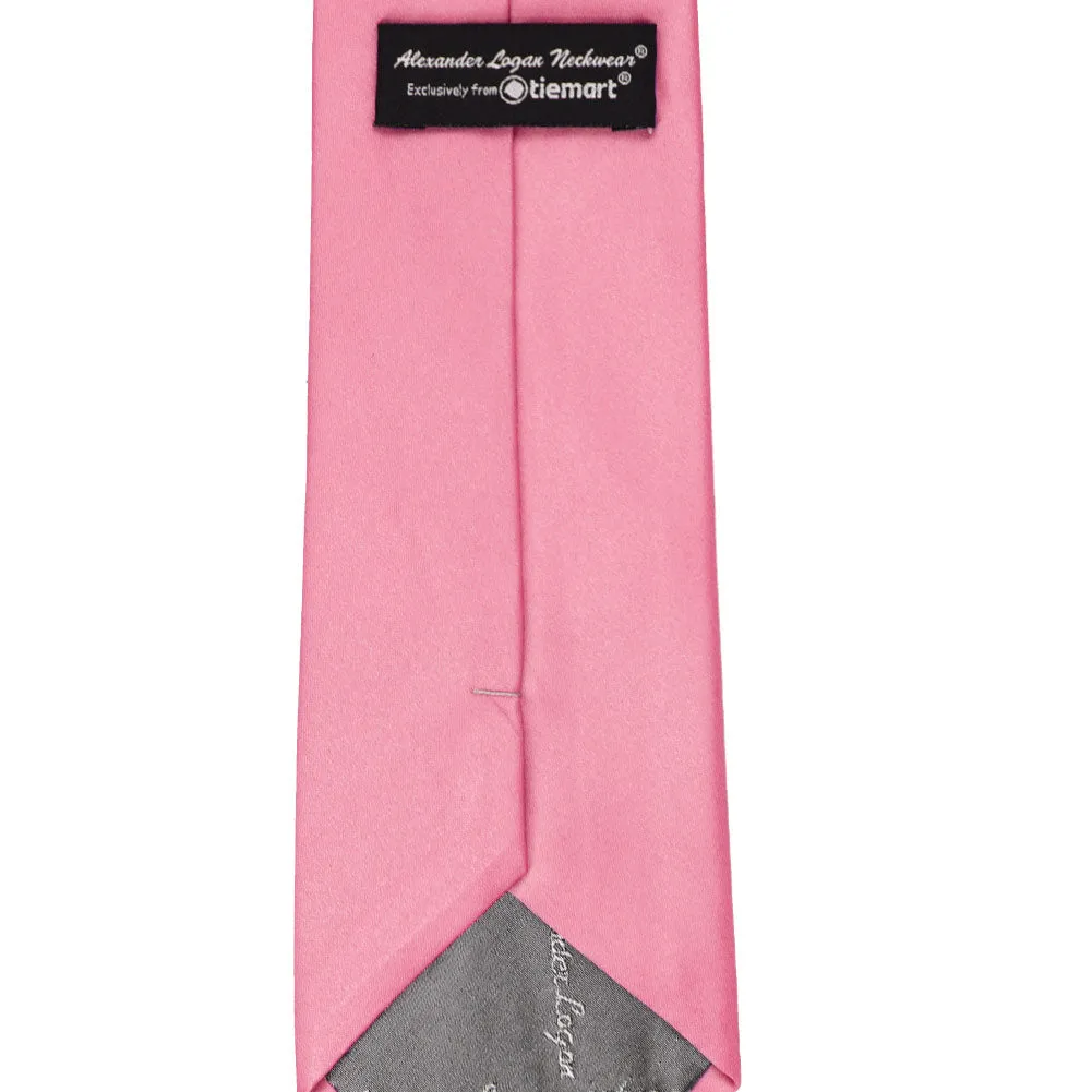 Bubblegum Pink Solid Color Necktie sold by TieMart product image thumbnail 3