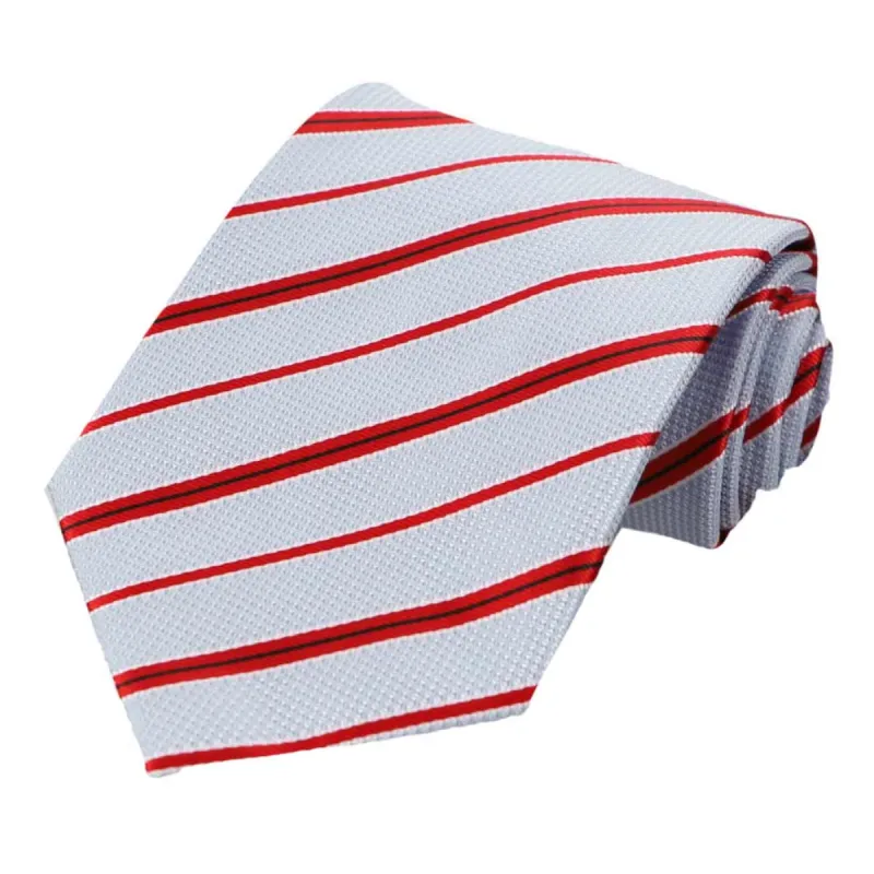Pale Blue Hartwell Striped Necktie sold by TieMart