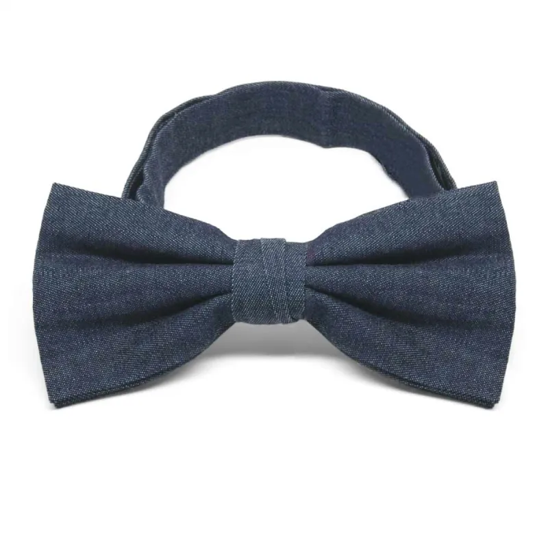 Denim Band Collar Bow Tie sold by TieMart