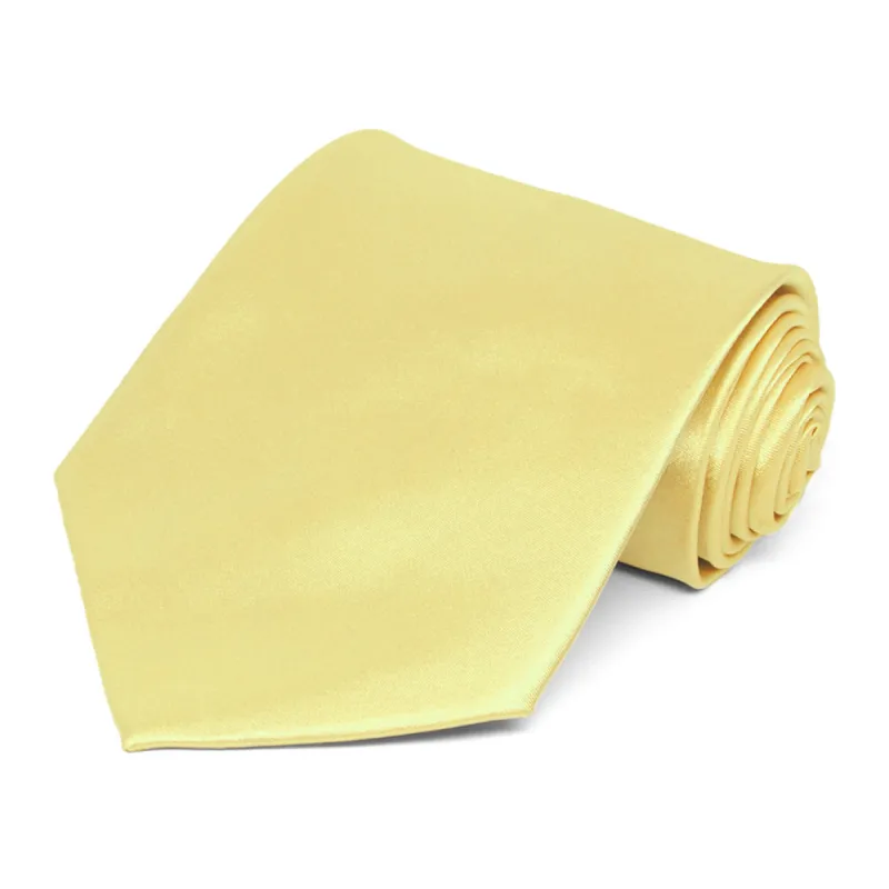Butter Yellow Solid Color Necktie sold by TieMart