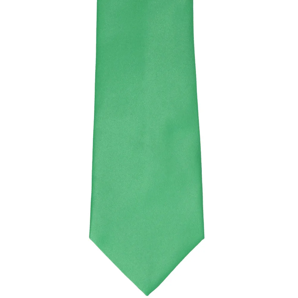 Emerald Green Solid Color Clip-On Tie sold by TieMart product image thumbnail 3