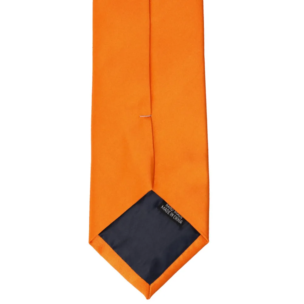 Orange Premium Solid Color Necktie sold by TieMart product image thumbnail 5