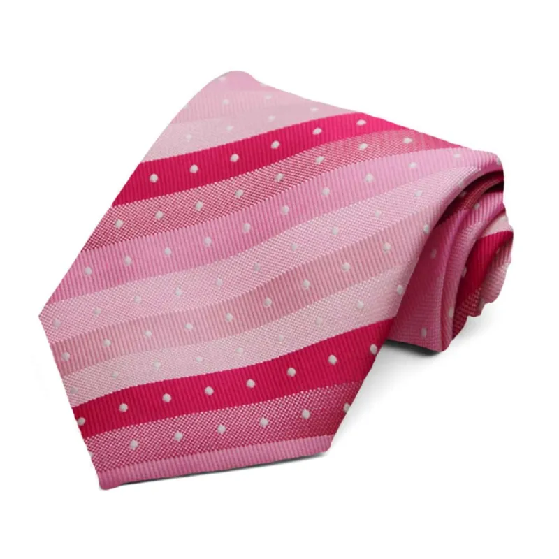 Pink Manchester Striped Necktie sold by TieMart