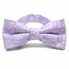 Thistle Purple Darlene Paisley Band Collar Bow Tie sold by TieMart