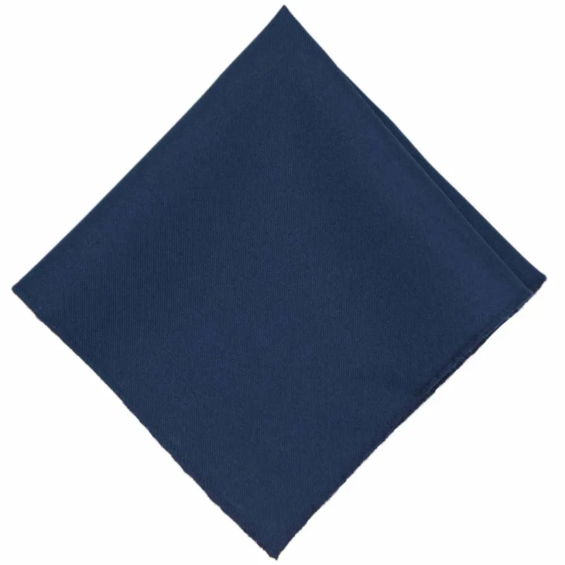 Dark Blue Matte Finish Pocket Square sold by TieMart