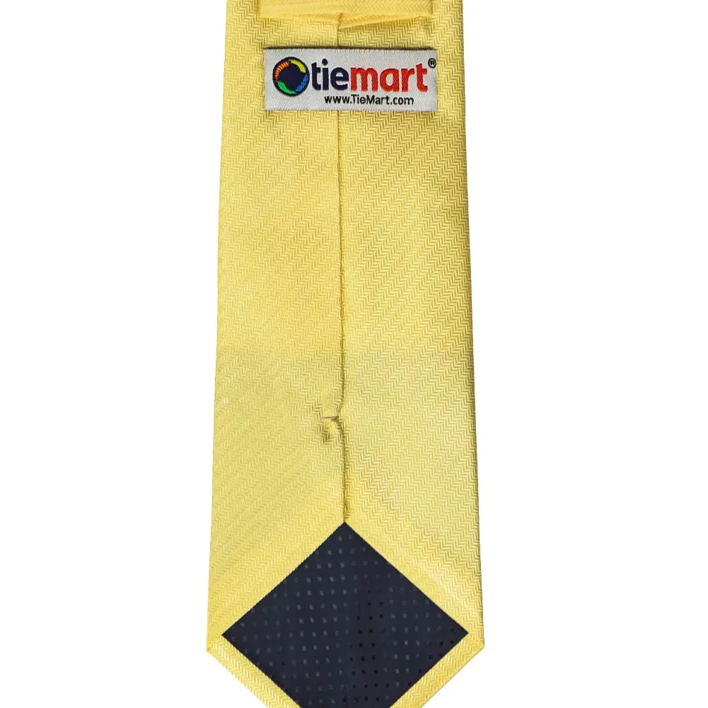Butter Yellow Herringbone Silk Necktie sold by TieMart product image thumbnail 3