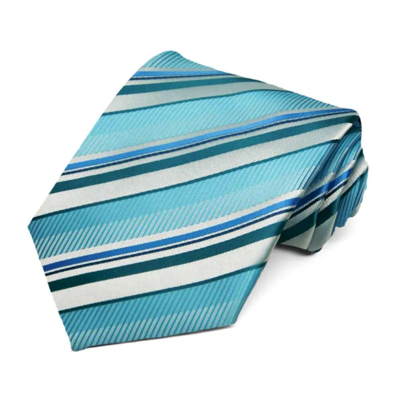 Turquoise Missoula Striped Necktie sold by TieMart