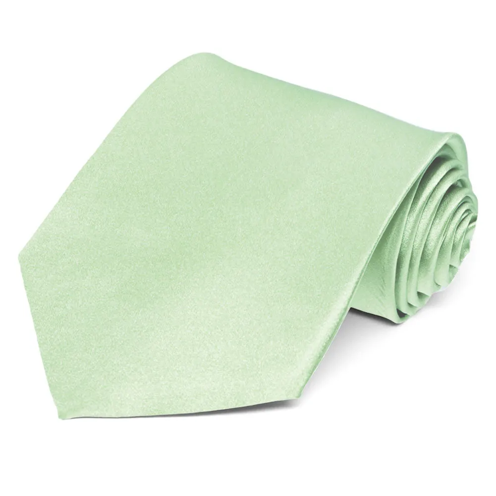 Light Mint Silk Extra Long Necktie sold by TieMart