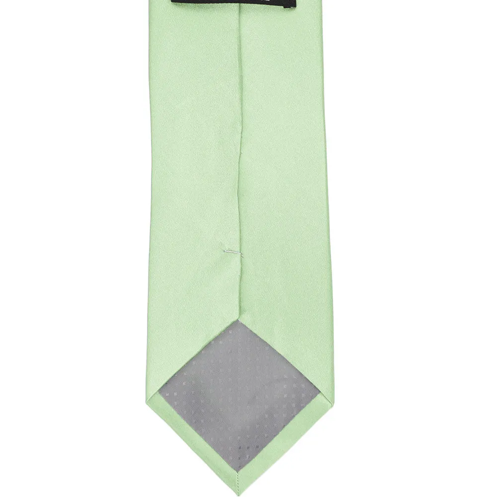 Light Mint Silk Extra Long Necktie sold by TieMart product image thumbnail 3