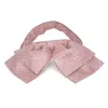 Cameo Pink Michael Glen Plaid Floppy Bow Tie sold by TieMart
