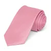Bubblegum Pink Herringbone Silk Slim Necktie, 2.5" Width sold by TieMart