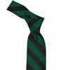 Hunter Green and Black Striped Tie sold by TieMart