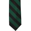Hunter Green and Black Striped Tie sold by TieMart