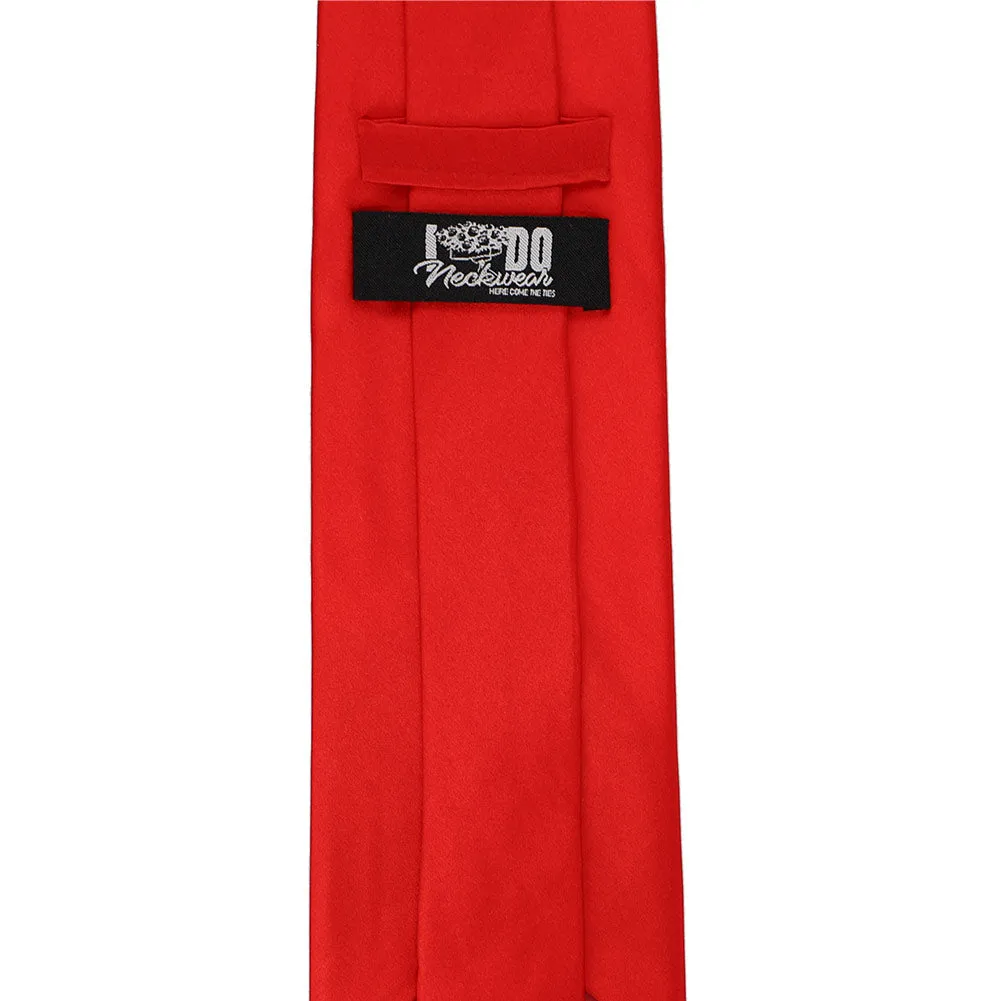 Red Silk Necktie sold by TieMart product image thumbnail 3