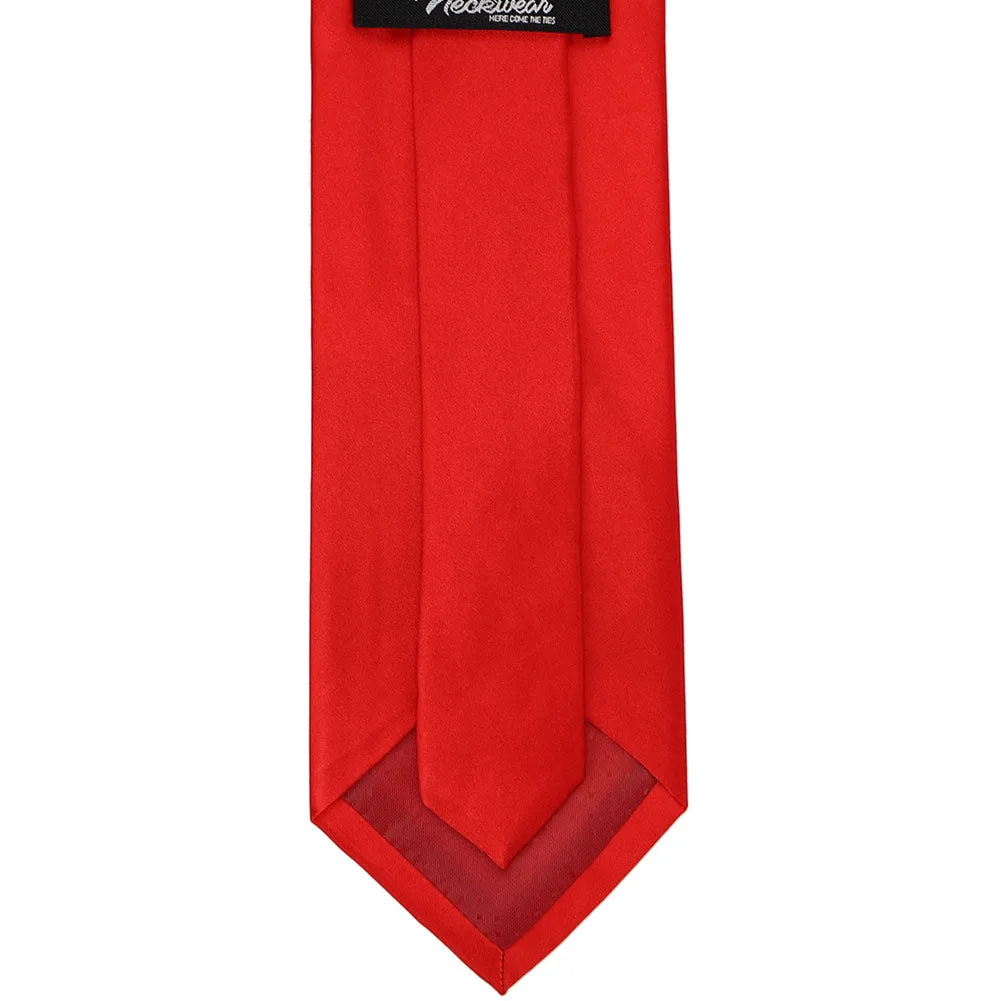 Red Silk Necktie sold by TieMart product image thumbnail 4