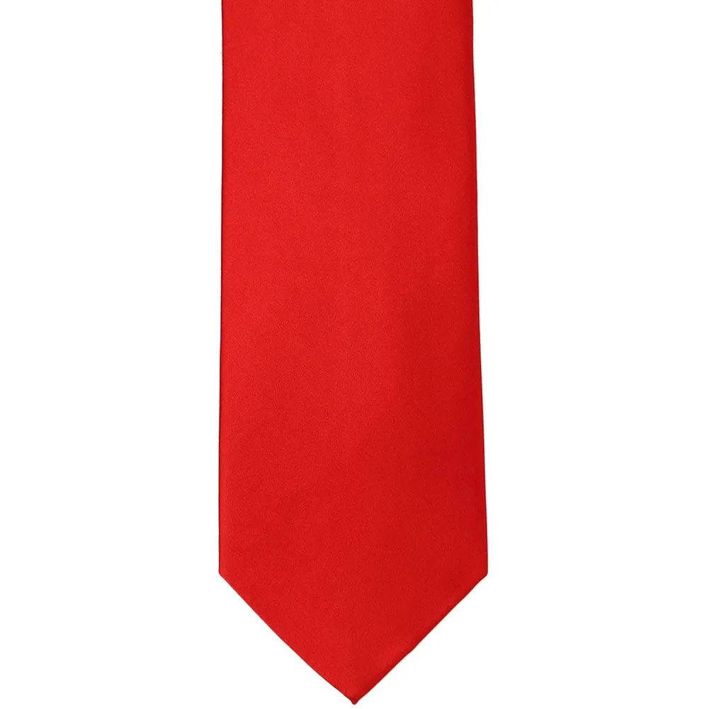 Red Silk Necktie sold by TieMart product image thumbnail 2