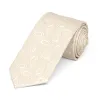 Wheat Brown Darlene Paisley Slim Necktie, 2.5" Width sold by TieMart