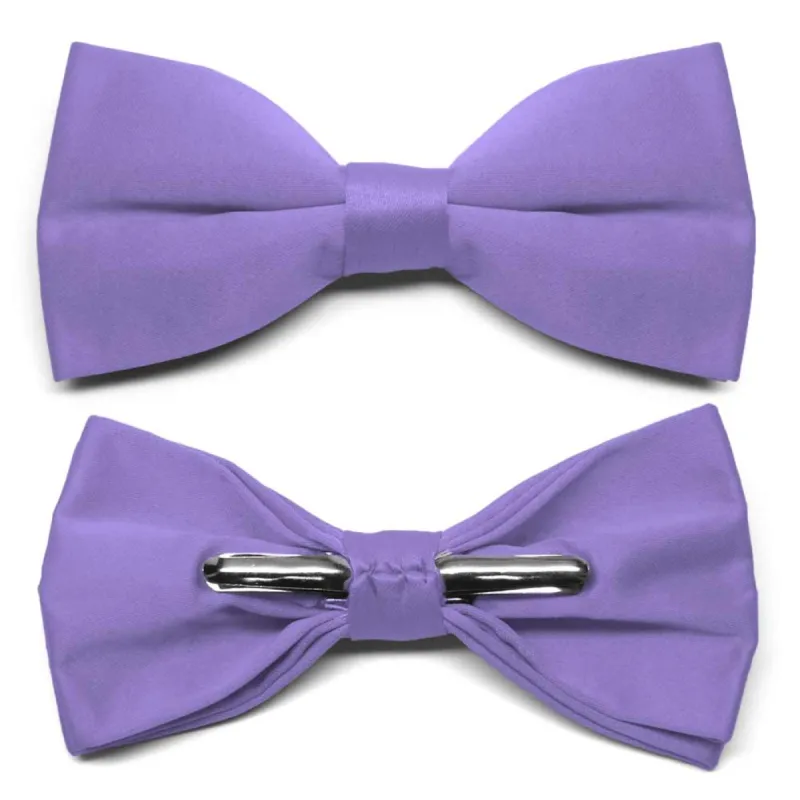 Light Purple Clip-On Bow Tie sold by TieMart