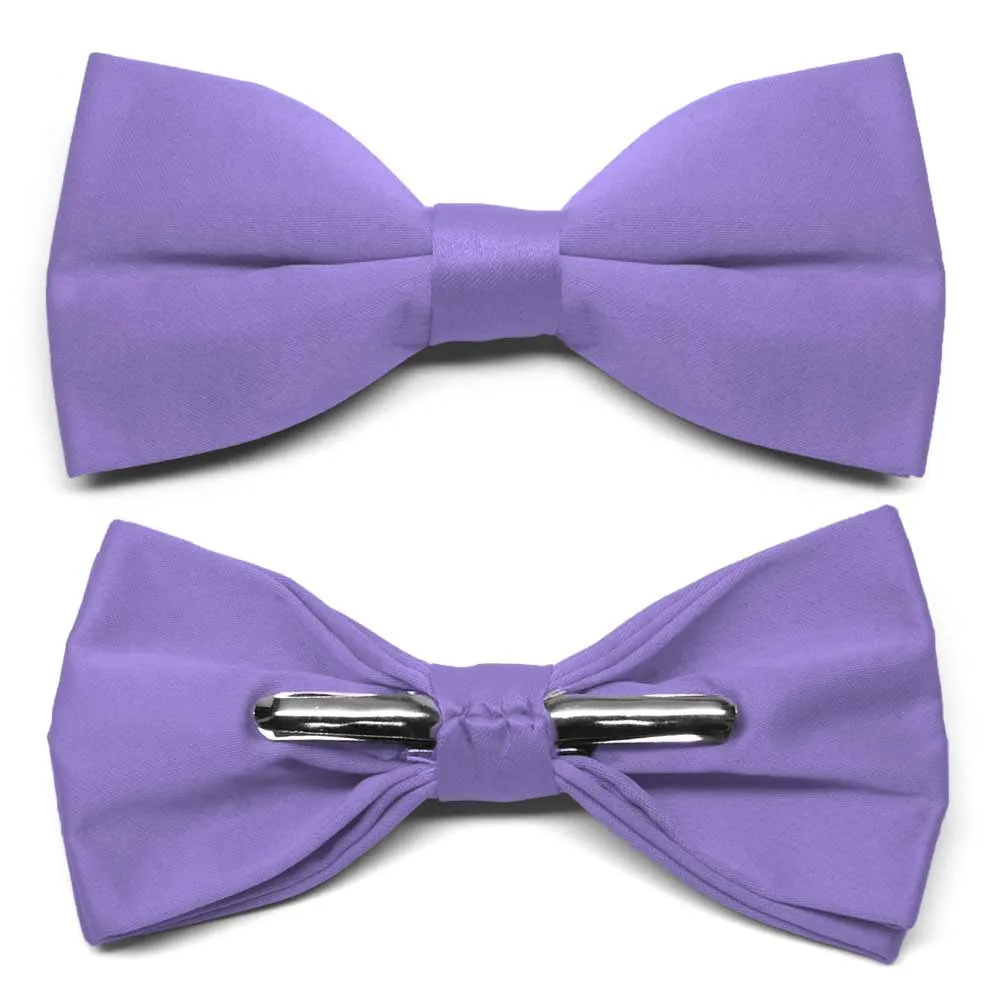 Light Purple Clip-On Bow Tie sold by TieMart