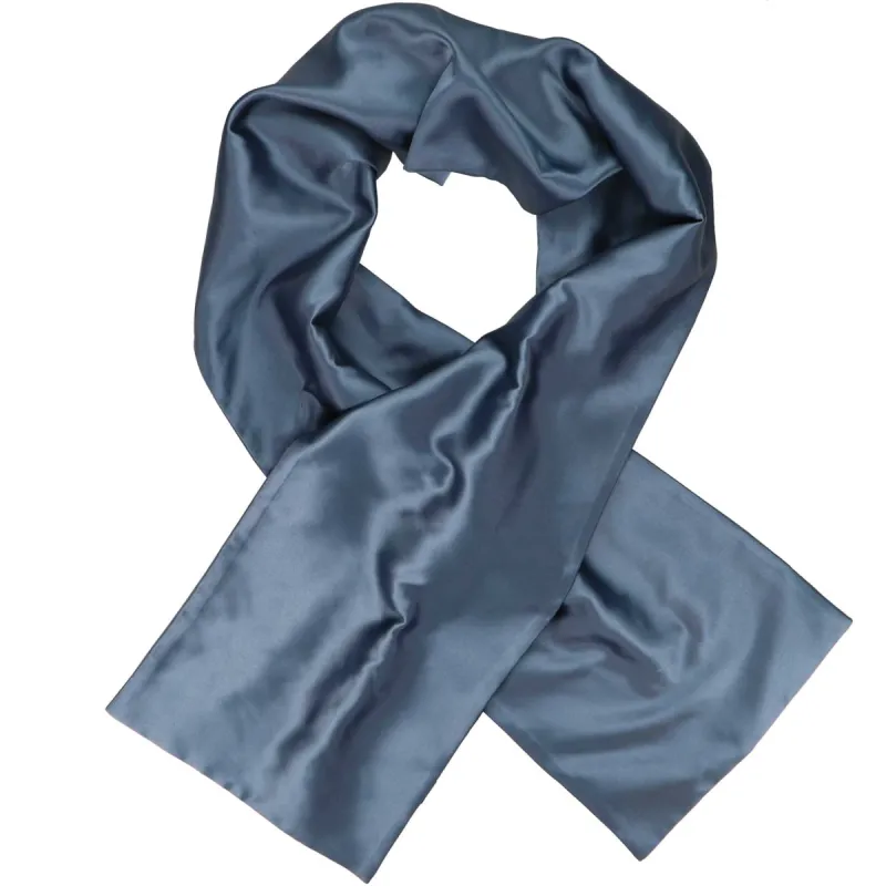 Dusty Blue Premium Solid Color Scarf sold by TieMart