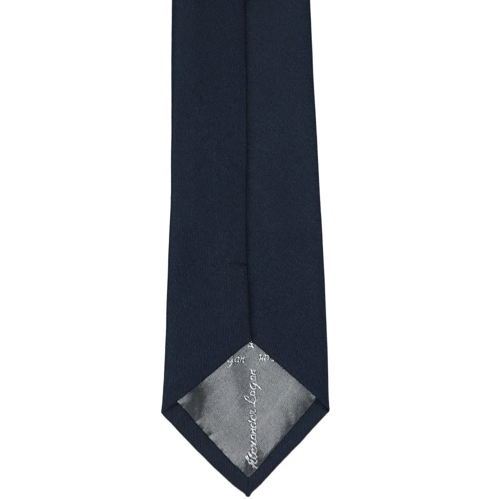 Dark Navy Blue Matte Finish Necktie, 3" Width sold by TieMart product image thumbnail 4