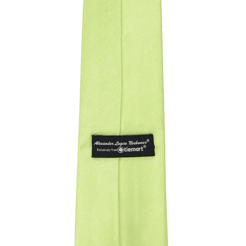 Lime Green Solid Color Necktie sold by TieMart product image thumbnail 3