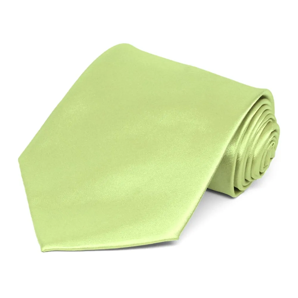 Lime Green Solid Color Necktie sold by TieMart