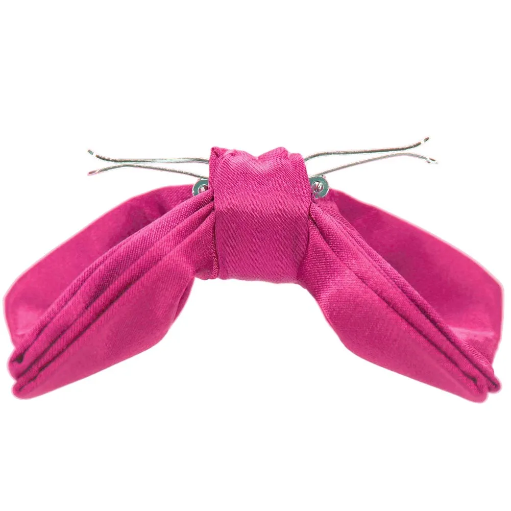 Bright Fuchsia Clip-On Bow Tie sold by TieMart product image thumbnail 2