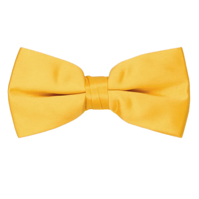 Lemon Yellow Band Collar Bow Tie sold by TieMart