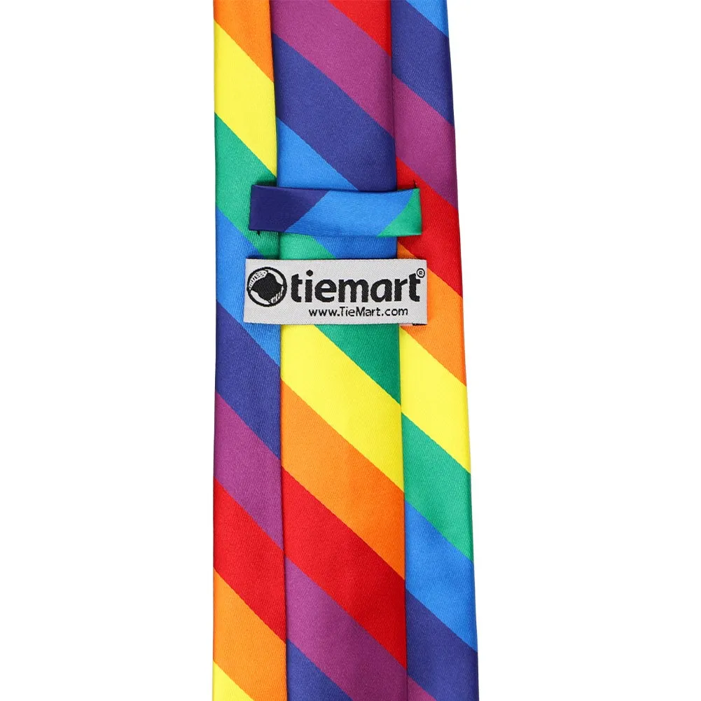 Rainbow Striped Tie sold by TieMart product image thumbnail 4