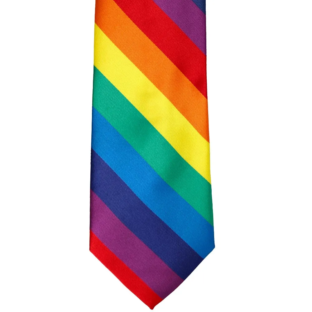 Rainbow Striped Tie sold by TieMart product image thumbnail 3