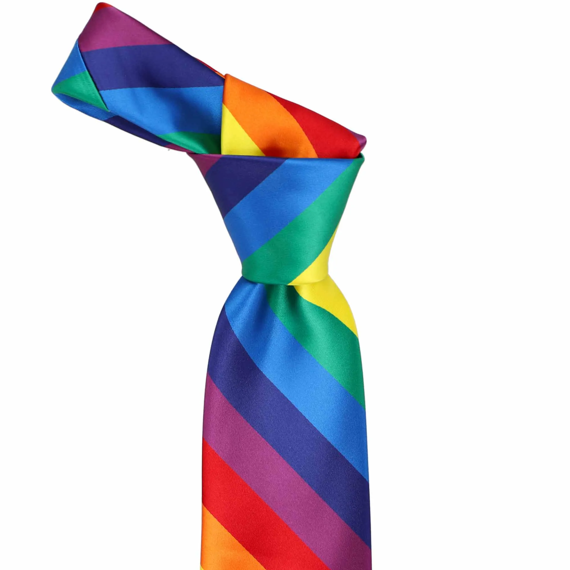 Rainbow Striped Tie sold by TieMart product image thumbnail 2