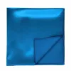 Azure Blue Solid Color Pocket Square sold by TieMart