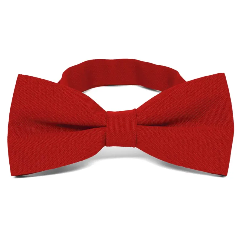 Red Matte Finish Bow Tie sold by TieMart