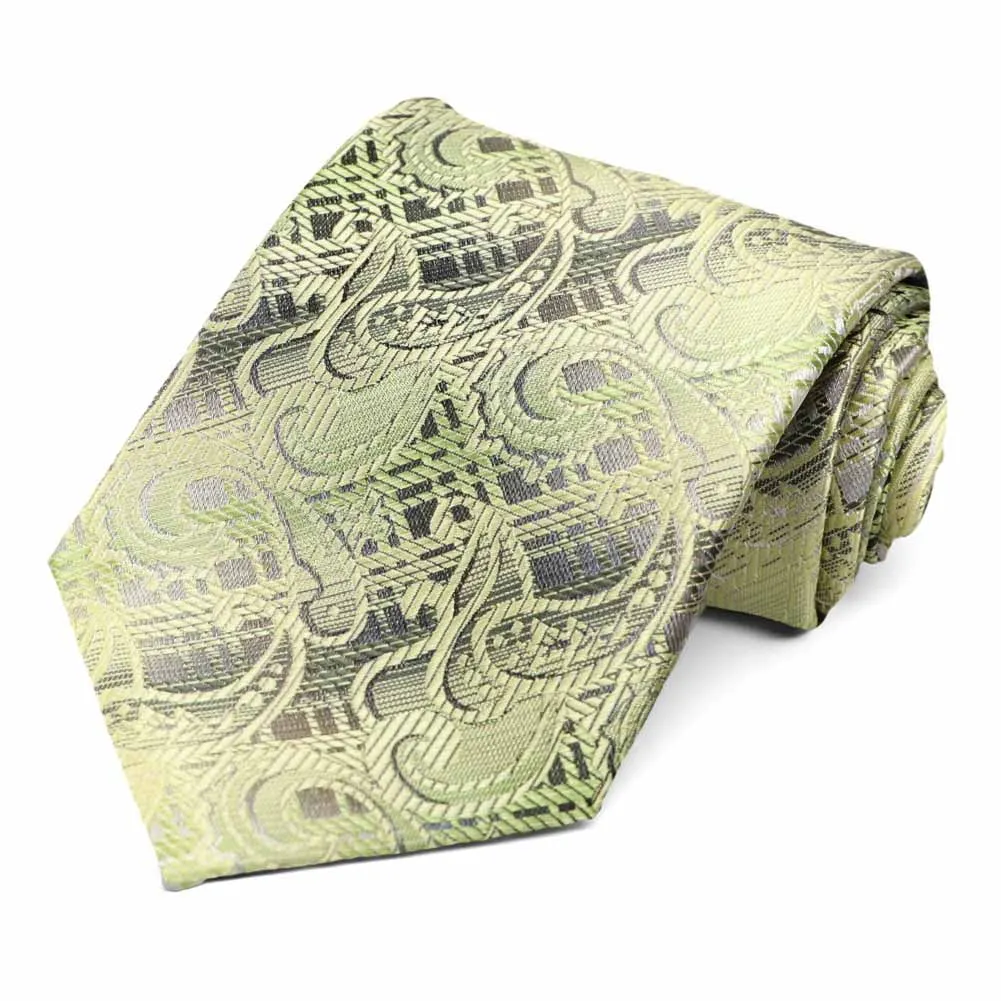 Green Viking Paisley Necktie sold by TieMart