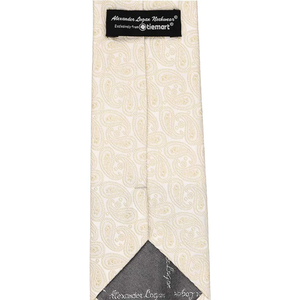 Wheat Brown Darlene Paisley Necktie sold by TieMart product image thumbnail 3